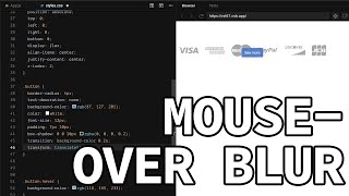 Peaceful UI: Building a mouse over blur UI with HTML/CSS/JS/React