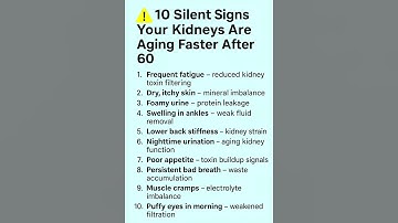 ⚠️ 10 Silent Signs Your Kidneys Are Aging Faster After 60 | Senior Health Warning