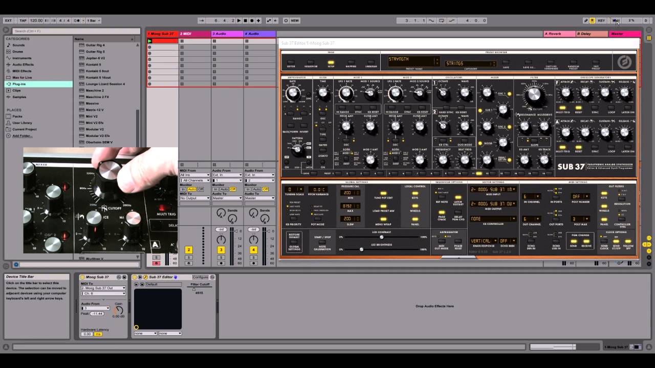 How To Set Up The Moog Subsequent 37 With Ableton Live  