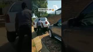 A powerful man lift a car 😱 viral short video#ytviralcar
