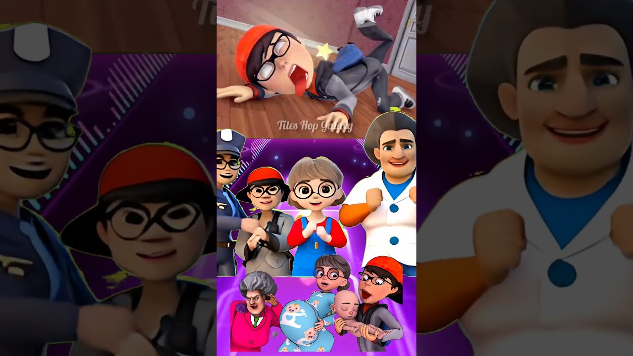 Scary Teacher 3D vs Nick Hulk vs Tani Coffin Dance Tiles Hop 