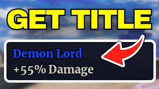 How To Get Demon Lord Title in Sailor Piece