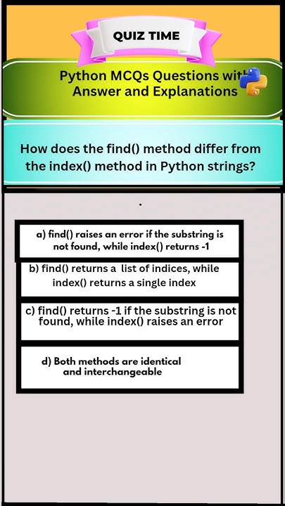 Python MCQs Questions with Answers and Explanation #interview #exam # ...