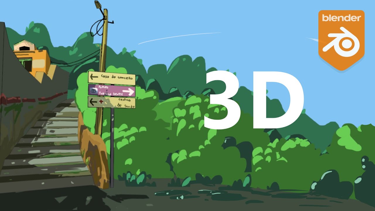 3D Hand Painting a NPR Scene In Blender – Beginner Tutorial