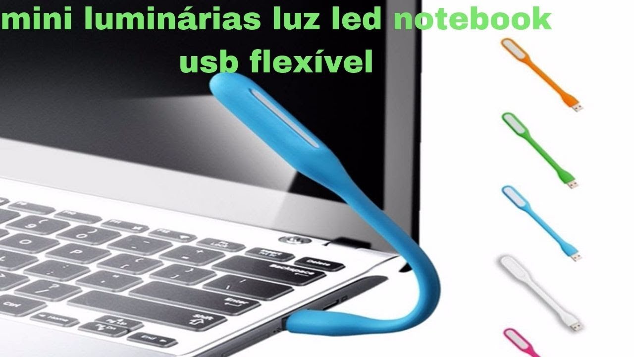 mini luminárias luz lampada led notebook usb flexível - YouTube