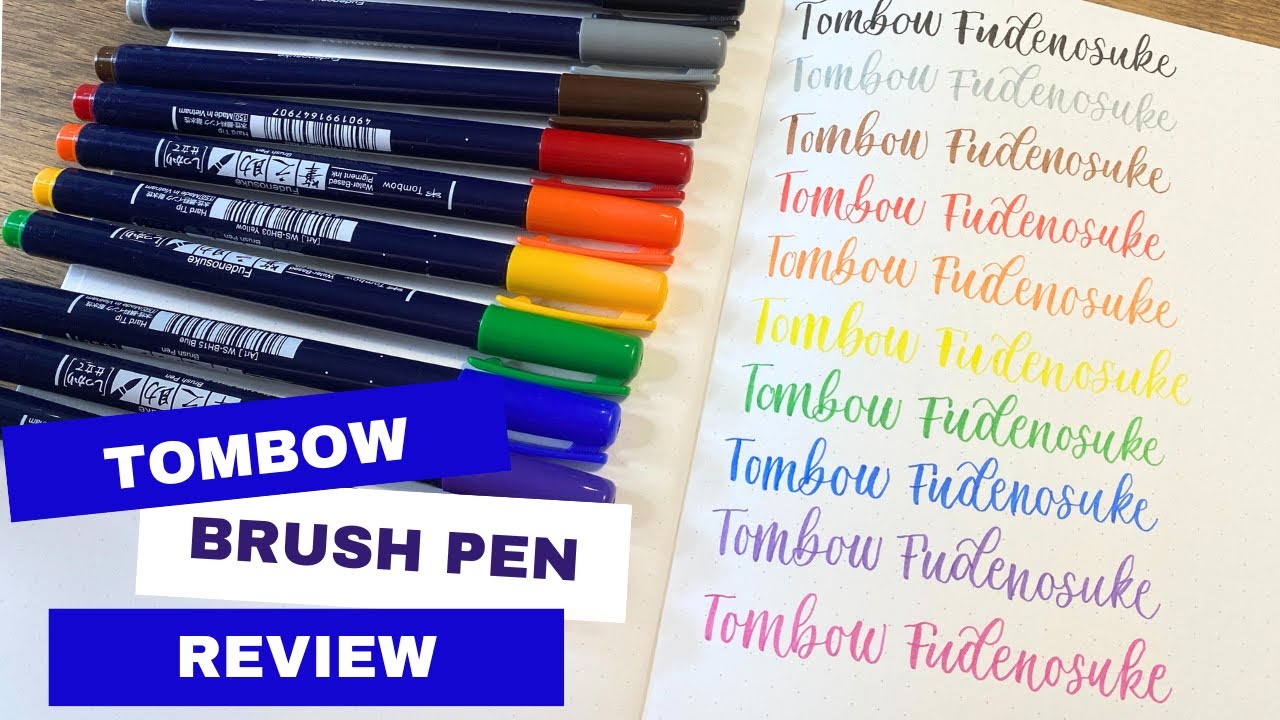 Best Brush Pens - A Tombow Fudenosuke Color Review