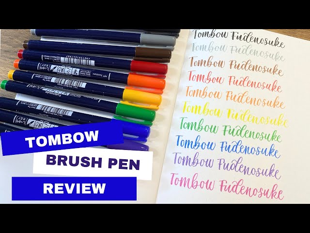 Pentel Brush Pens vs Tombow Fudenosuke Pens - Natasha Miller Creat