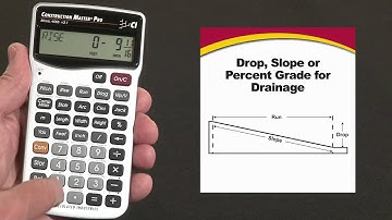 Construction Master Pro Trig Drop or Slope Calculations How To