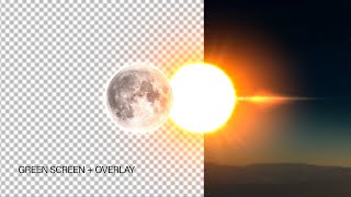 Sun & Moon Eclipse - World End (Green Screen & Overlay) 4K [Free Download]