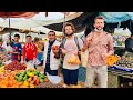 German, USA, and Slovenian, CRAZY Colorful Moroccan Market الماني و امريكي و سلوفينية في سوق مغربي.