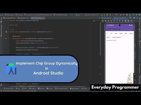 How to Implement Chip Group Dynamically in Android Studio using Java