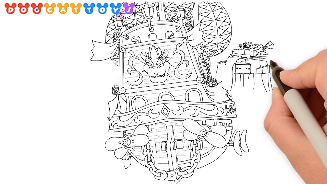 Bowser Castle Coloring Pages Bowser Castle Coloring Pages