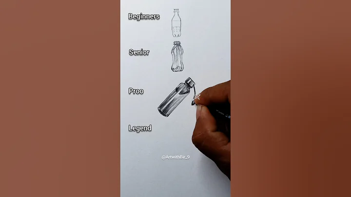 How to draw a water bottle ❤️🔥😱 #drawing #youtubeshorts #shorts #viral #trending #‎@ArtwithBir_9