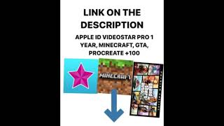 Free apple id, VIDEO STAR 1 YEAR, MINECRAFT, PROCREATE AND +100 GAMES!
