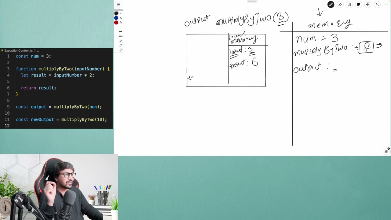 What is Thread of execution  and memory allocation  - Internal of Execution context