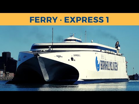 Arrival & departure of ferry EXPRESS 1, Ystad (Bornholmslinjen)