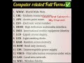 Computer related Full Forms #shorts, #shortsfeed #shortsvideo, @rawalcomputereducationsociety,