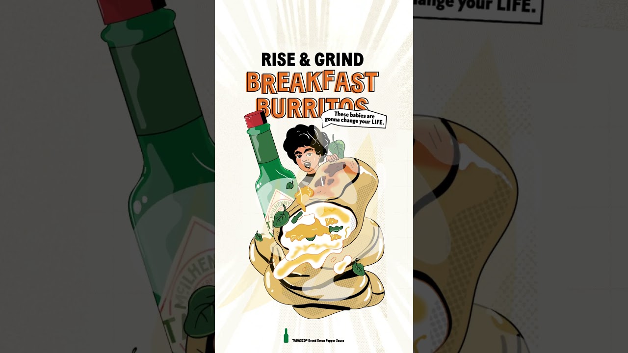 Deliciously Easy Breakfast Burritos with TABASCO® Green Sauce