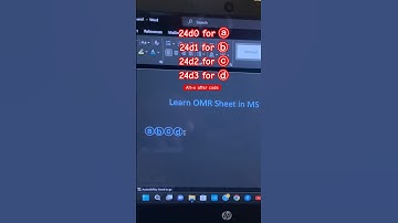 Create OMR sheet in MS Word #msword  #technique #code #ms #word