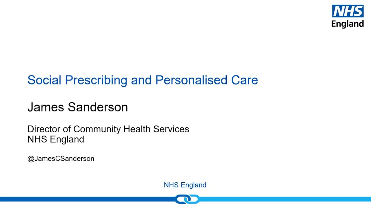 HRI Annual Address James Sanderson Social Prescribing & Personalised