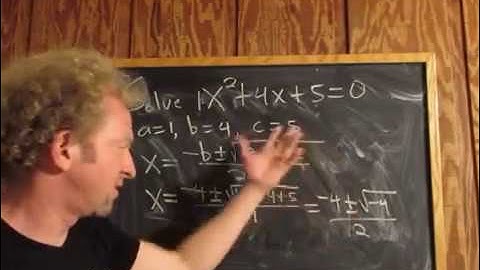 Solve the Equation using the Quadratic Formula x^2 + 4x + 5 = 0