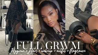 FULL GRWM GIRLS NIGHT OUT! MAKEUP + HAIR WASH \& STYLE + OUTFIT + FRAGRANCE! ALLYIAHSFACE GRWM