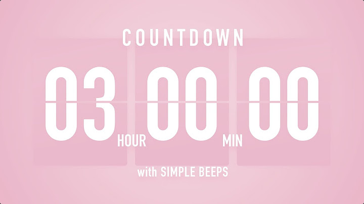 3 Hour Countdown Timer 🌸 Flip Clock with Simple Beeps 🔔