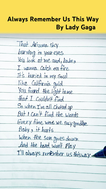 Always Remember Us This Way by Lady Gaga 🎶🎤 #lyrics #karaoke #ladygaga