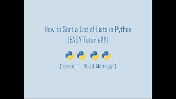 How to Sort a List of Lists in Python