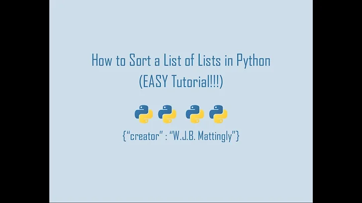 How to Sort a List of Lists in Python