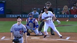 LAD@ARI: Pollock hits a leadoff homer to right-center