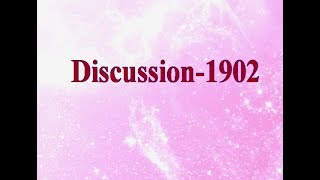 Discussion 1902