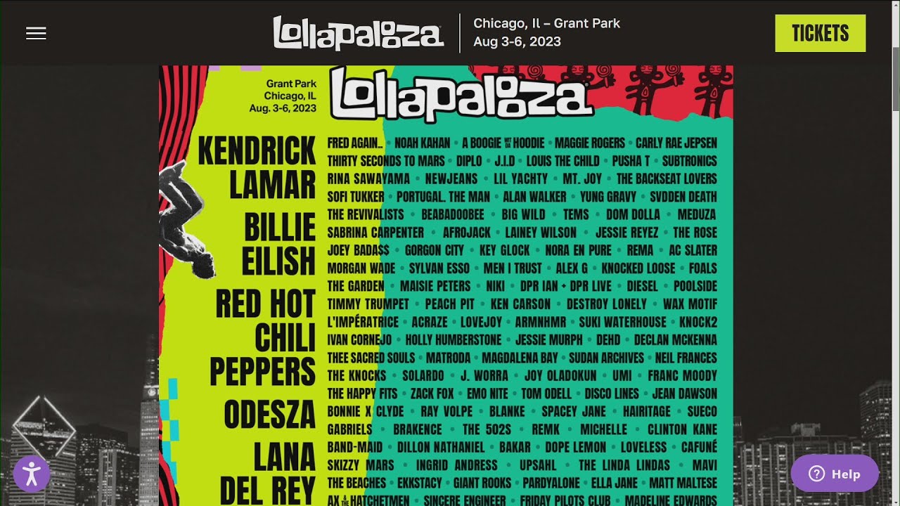 Lollapalooza 2023 Lineup Announced: Kendrick Lamar, Billie Eilish ...