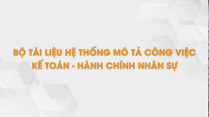 Bảng mô tả công việc phòng kế toán