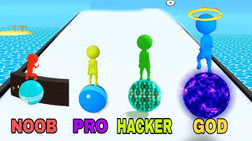 NOOB VS PRO VS HACKER VS GOD in Stack Rider