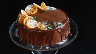 Tort cu ciocolata, portocale si nuci
