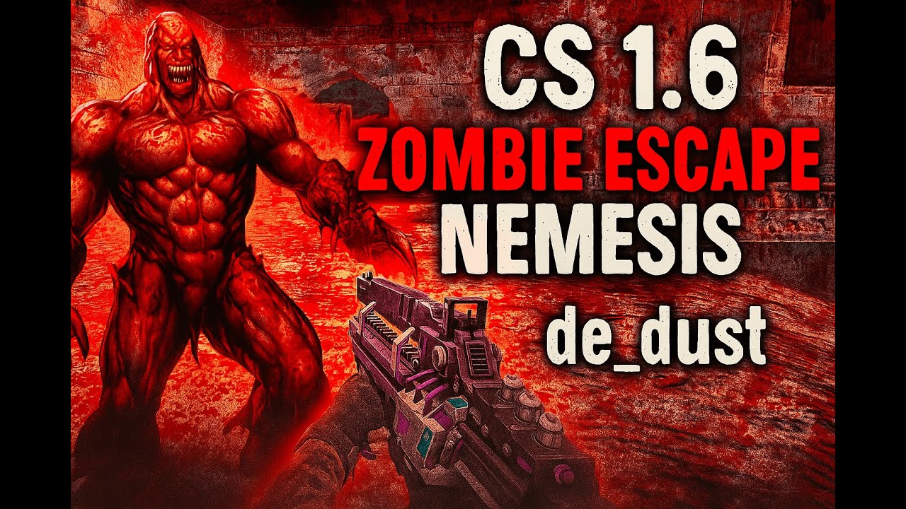 Counter Strike 1.6 Zombie Escape [ Nemesis Mod ] de_dust [New Undeadly Update] Gameplay 4k!