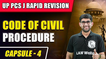 Code of Civil Procedure | UP PCS J Prelims Preparation | Judiciary Exam