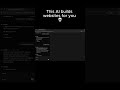 This AI can build websites for you 💀 #AI #Website #Build #Free #Tech #WebDev #AItools #Shortcut
