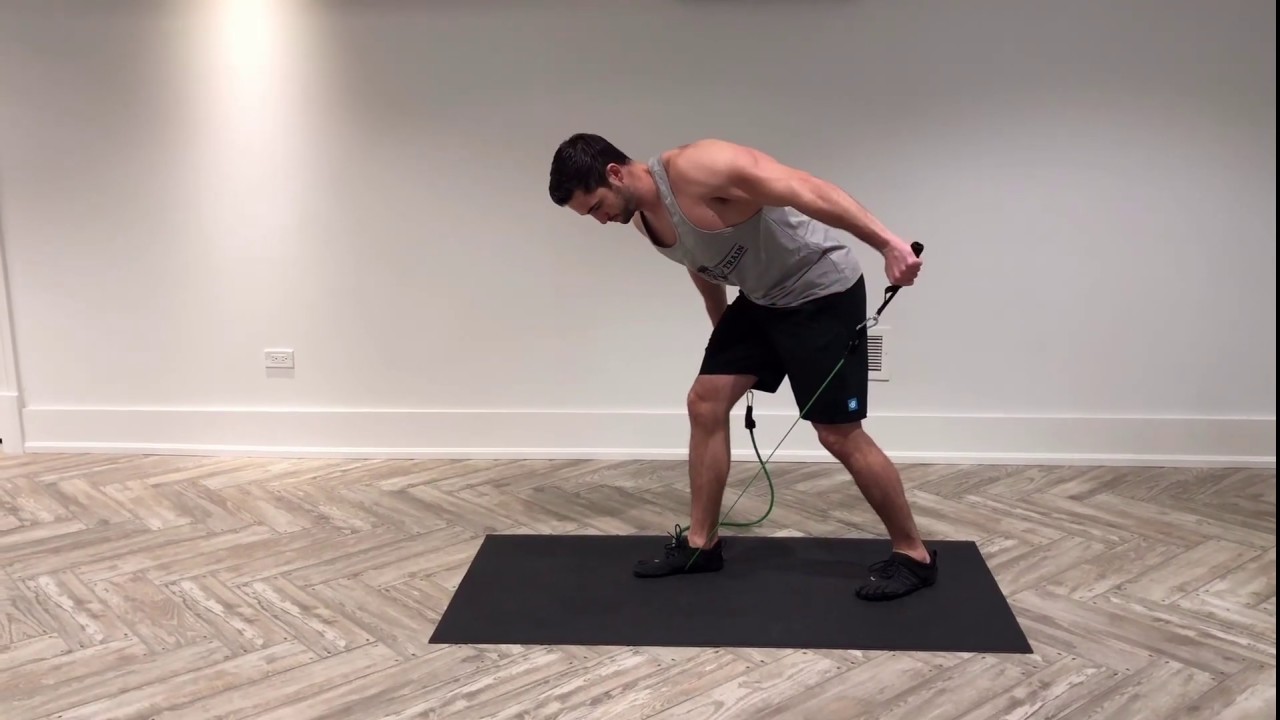 Resistance Band Single Arm Triceps Kickback - YouTube
