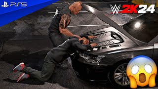 The Rock Destroys Roman Reigns at Backstage - WWE 2K24 Gameplay | PS5™ [4K60]