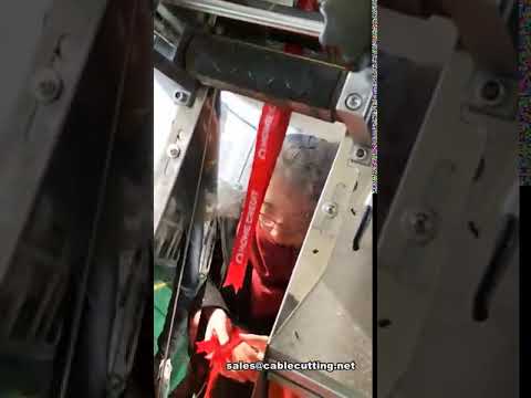 Ultrasonic fishtail shape colorful ribbon cutting machine, Tape cutting machine