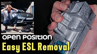 Easy ESL Removal in open position Mercedes c class w204 No steering column removed