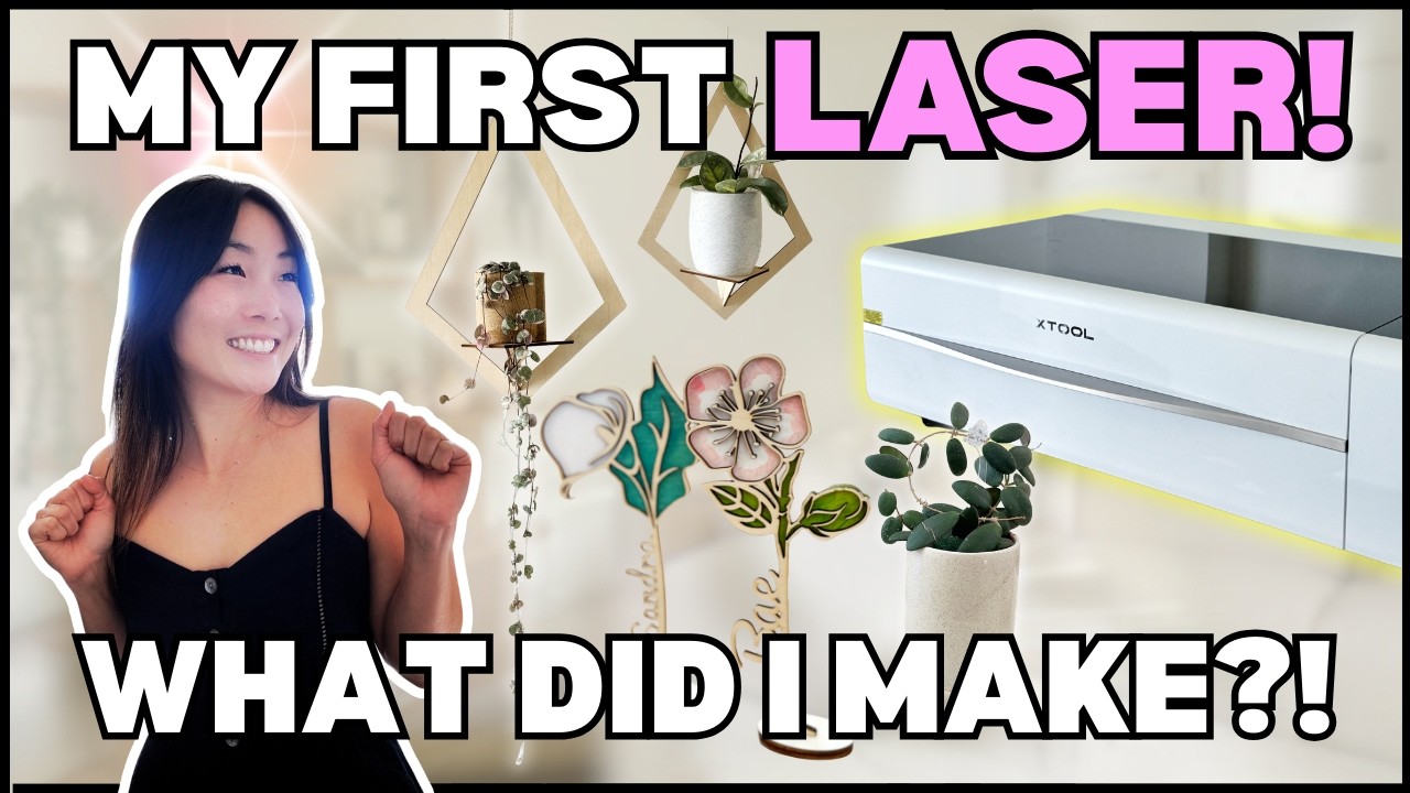 xTool P2S Unboxing & Setup | My First Laser Projects! Home Decor | Plant Collection | DIY Project