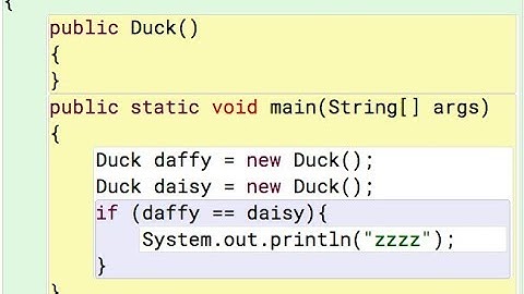 Java Objects 10: Checking if two objects are == (in an if-statement)
