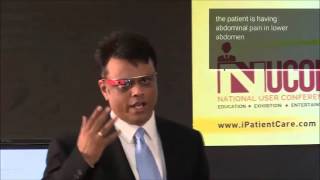 Kedar Mehta, CTO of iPatientCare demonstrating the miGlass. "Google Glass EHR" Video 3