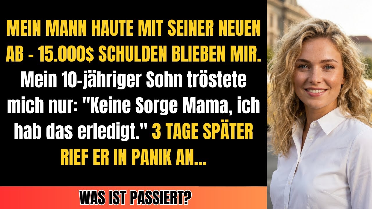 Mein Mann verließ mich für Freundin, ließ mir 15.000 € Schulden – Da sagte mein 10-jähriger Sohn...