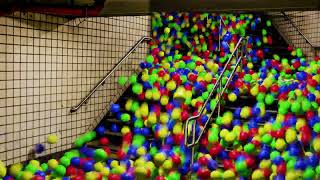 25,000 balls in the metro stairs | Blender animation | EEVEE