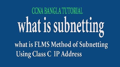 Subnetting Class C FLSM