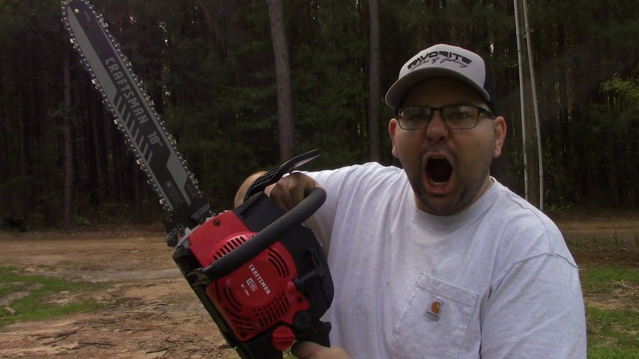 Brand New Craftsman Chainsaw Review 18 Inch 42cc Motor - YouTube